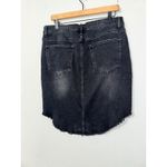 Risen Los Angeles Denim Skirt XL Black Wash Distressed Frayed Hem Womens Size XL Photo 3
