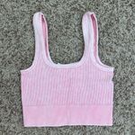 Zenana Outfitters Pink Ribbed Crop Top Photo 1