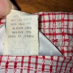 Vintage Button Up Long Sleeve Top Red‎ White Plaid Shirt picnic cottage women 10 Red Photo 3