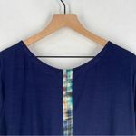 LOGO By Lori Goldstein LOGO Lori Goldstein Abstract Plaid Chiffon Front Women's 3/4 Sleeve Tunic Top XL Photo 7
