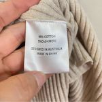 Bec & Bridge  Cream Cotton-Cashmere Lace‎ Up Scoop Neck Ribbed Sweater Top Size 6 Photo 4