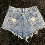 High Waist Denim Shorts High Rise Jeans Shorts Ripped Pants Summer Casual Pants Blue Photo 1