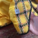 VTG YELLOW PLAID EVAN PICONE PETITES JACKET BLAZER BUSINESS HALLOWEEN COSTUME Size M Photo 4