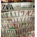 ZARA  High Waist Smocked Loose Fit Shorts Adjustable Drawstring Waist S Colorful Photo 9