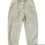 ZARA Light Sage Baggy Paperbag Jeans Size 8 Photo 2