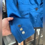 Dolce & Gabbana Vintage 1970s  tailored blazer jacket satin cobalt buttons silky Photo 4