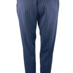 Banana Republic Women's Blue Pinstriped Tapered Skinny Trousers Dress Pants Sz 0 Photo 1
