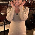 Steve Madden Ribbed Tan V-Neck Dress Photo 4