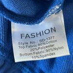 , NWT 2 Piece Short Set Lounge Wear Athletic Wear Large Blue Photo 3