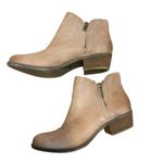Lucky Brand  Brenon size 8.5 zipper side booties brown tan Photo 6