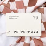 Peppermayo NWT  Into The City Mesh Maxi Dress Cocoa Cream Check Womens Size 6 NEW Photo 10