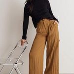 Madewell Sz 12 Olive Green Harlow Wide Leg High Rise Viscose Cargo Pants solid Photo 0