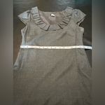 J.Crew ruffle neck black wool shift dress size 6 Photo 9