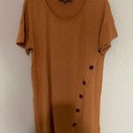 Anthropologie Sunday in Brooklyn  Terracotta Tan Orange Button Dress Small Photo 2