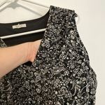 Maurice's Bare Floral Tiered Mini Dress Black White Sleeveless Boho Knee Length L Photo 6