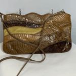 Vintage 70's Snakeskin and Leather Hong Kong Purse Yellow Photo 0