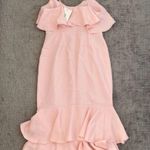 Likely 499  revolve pink ruffle midi dress Photo 4