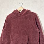 Vince Women’s Cozy Faux Fur Hoodie Pullover Teddy Chunky In Cordovan SP Photo 2