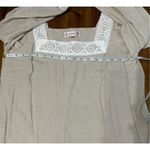 Nanette Lepore   Light Stone women’s blouse Size Medium lace trim lightweight Photo 6