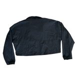 We Wore What  cropped nylon quarter zip. Black size LG EUC Photo 3