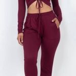 Strapped Ruched Crop Top & Pants set Size S petite Photo 0