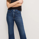 Good American  Women's Good Legs Cropped Mini Boot Mid Rise Jeans Size 16 Indigo Photo 0