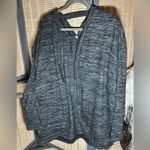 Heathered Charcoal Gray Open Cardigan, with keyhole back. Size XL Photo 1