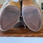 Guess Wood Heel Platform Stiletto Boots Tan Suede Leather Cream Faux Fur sz 6.5 Photo 10