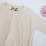 Rundholz Black Label Tunic Dress Flared Hemline Rose Print Check Beige White Photo 6