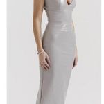 House Of CB  Madeleine Ice Vinyl Midi Dress in Violet Size Large+ (X-Large) Photo 11