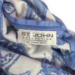 St. John Collection Knit Dress Blue Sleeveless Beach Nautical Seashells Size 2 4 Photo 3