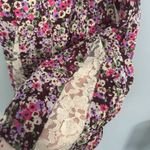 American Eagle  Outfitters Floral & Lace Panel Tank Top Women's Size Medium Thin Straps Photo 3