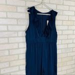 Madewell NWT Satin Ruffle Neck Jumpsuit Photo 5