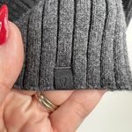 Lululemon Sz L Still Lotus Wrap Sweater Reversible Heathered Black Gray Titanium Photo 10