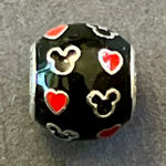 Pandora  Disney Mickey & Heart Charm S925ALE Red/Black Enamel 791477ENMX retired Photo 0