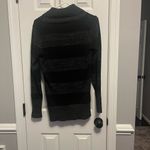Guess  Sweater Womens Med Black
Grey Stripe Shawl Collar Buckle
Detail Cotton Photo 5