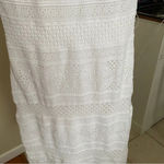 ALC Frank A.L.C Trevi‎ Crochet Knit Fringe Sheath Dress white size M Photo 9
