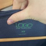 LOGO By Lori Goldstein  navy jersey knit long sleeve asymmetric pocketed tunic XS Photo 7