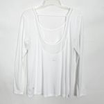 Old Navy Go-Dry Active Breathable Long Sleeve White Top Size Large Photo 4