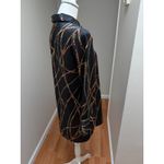 ZARA  TRF Tunic Top Womens M Black Chain Print Longline Button Front Modern Chic Photo 4