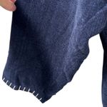 Vtg Country Lace Christmas Appliqué Open Front Patchwork Gingham Cardigan Jacket Blue Size undefined Photo 5