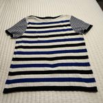 Ralph Lauren Lauren Knit Shirt Top Sz 2X White Striped Blue Black Boat Neck Photo 9