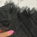 Tadashi Shoji  Metallic Off The Shoulder Gown Photo 8