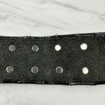 Vintage Argentina Coin Studded Leather Chain Belt Gaucho Western Small (S) ✨ Black Photo 10