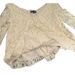 American Eagle Floral Lace Top Womens XS Mesh Sheer Flowy Romantic Fairy BOHO Photo 6