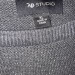AB Studio  Gray Knit Sweater with Back Sheer Bottom Trim Size‎ XL Photo 3