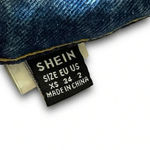 SheIn Cargo Jeans Women’s Sz XS/2 High Waisted Wide Leg Acid Wash Y2K Denim Photo 11