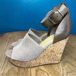 Marc Fisher  Hadeya Cork Wedge Suede Platform Sandal Tan Women’s Size 8.5 Photo 2