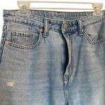 H&M Medium Denim Ultra High Waist Loose Fit Mom Jeans Slight Distress Size 6 Photo 2
