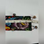 Mexican Hand Beaded Peyote Stitch Artisan Belt Floral Bird Glass Beads Folk Art Blue Photo 9